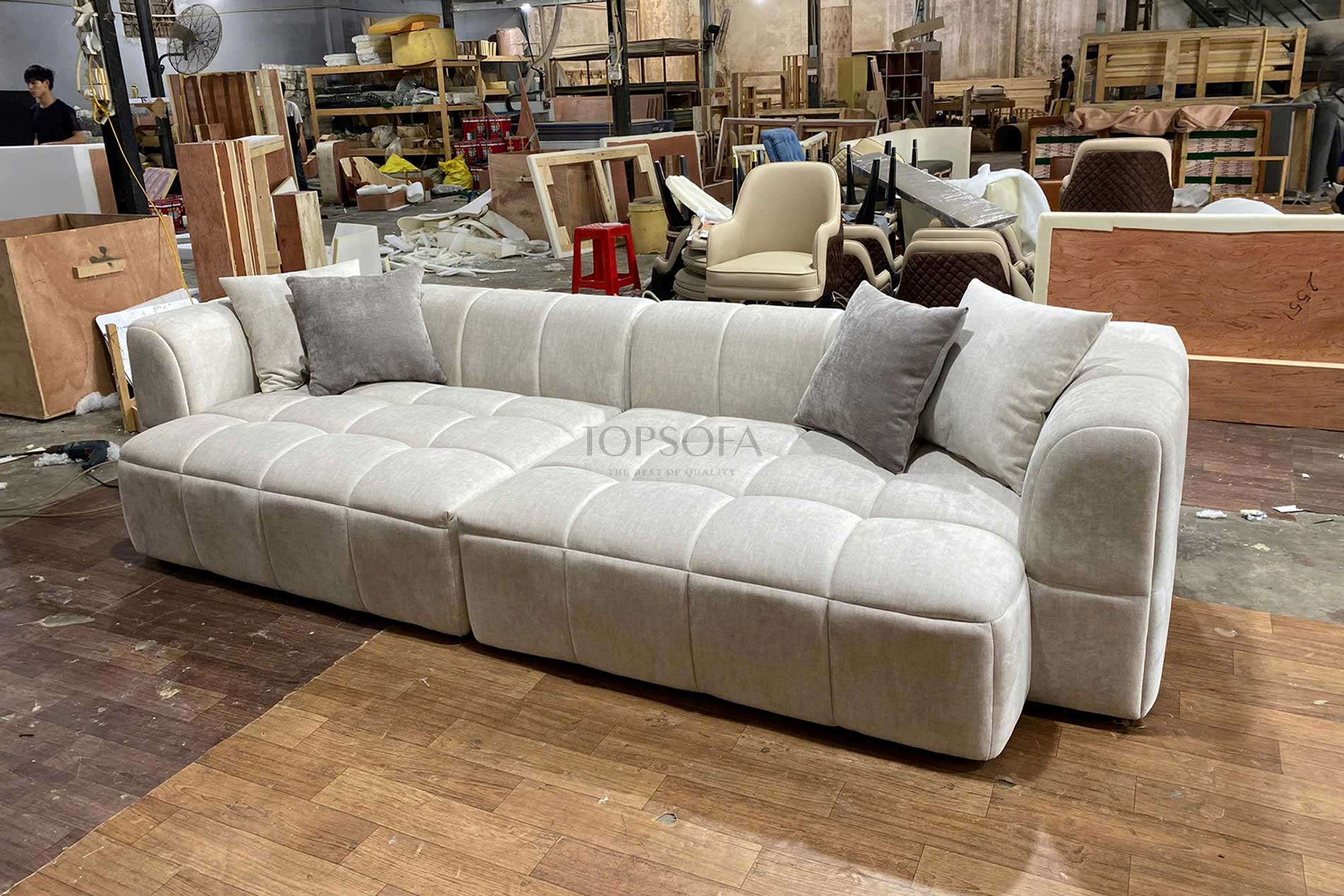 Sofa văng nỉ nhập khẩu Châu Âu TS352